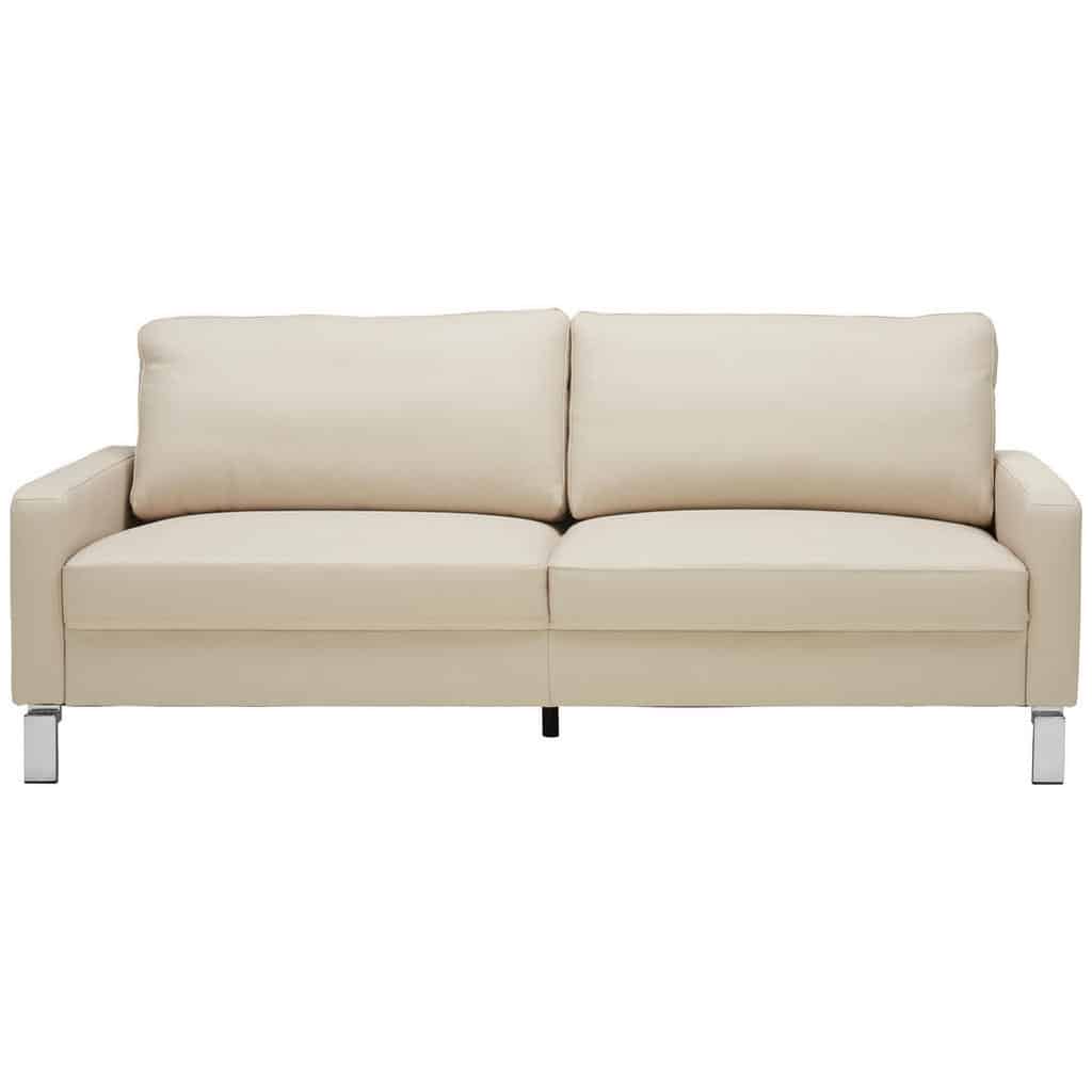 XXXLutz Třímístná Pohovka Béžová Pravá Kůže Pure Home Lifestyle