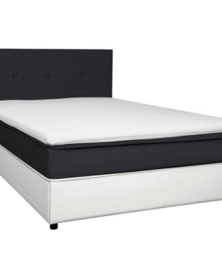 XXXLutz Postel Box 180/200 Cm Textil Kompozitní Dřevo Antracitová Bílá...