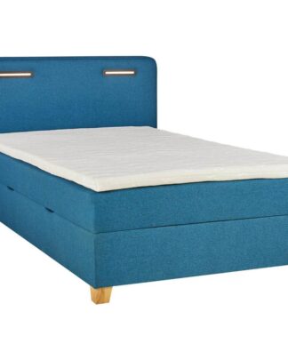 XXXLutz Postel Boxspring 120/200 Cm Textil Kompozitní Dřevo Tyrkysová Moderano