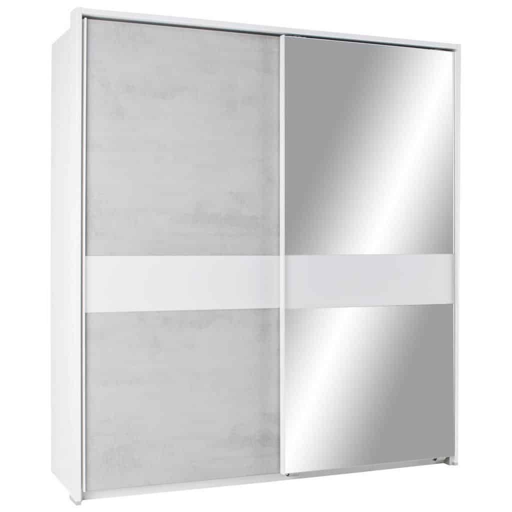 XXXLutz Skříň S Pos. Dveřmi.(Hor.ved.) Šedá Bílá Modern Living