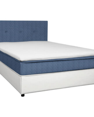 XXXLutz Postel Box 120/200 Cm Textil Kompozitní Dřevo Bílá Světle Modrá...