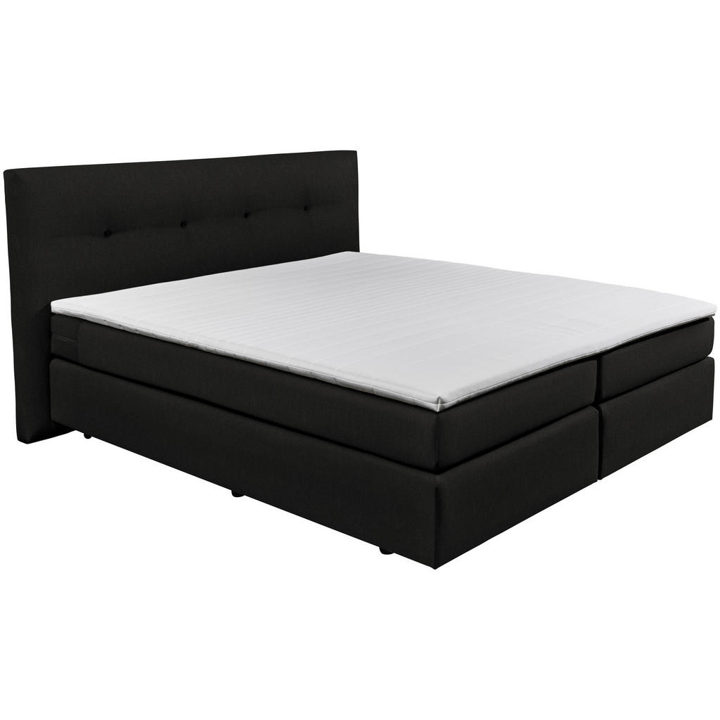 XXXLutz Postel Boxspring 180/200 Cm Textil Černá Carryhome