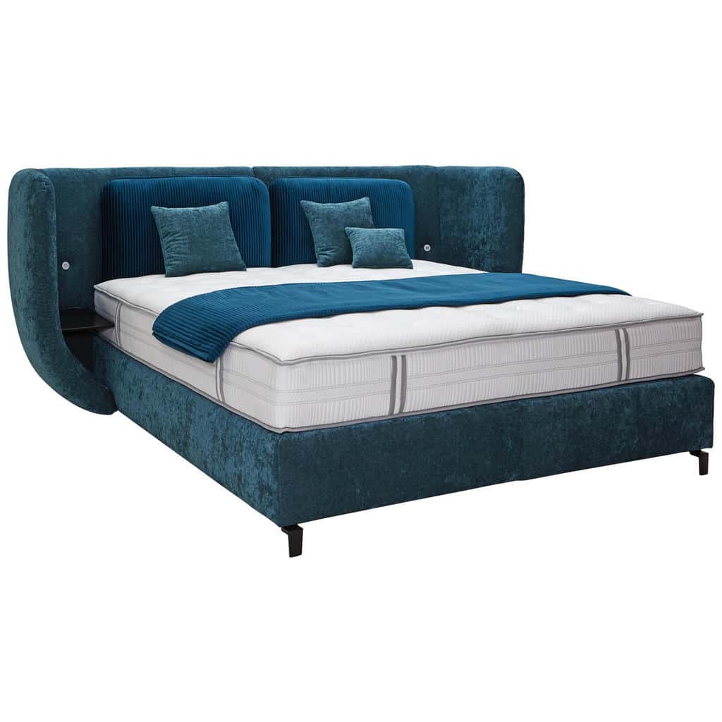 XXXLutz Postel Boxspring 180/200 Cm Textil Petrolej Ambiente