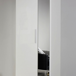 Asko Šatní skříň Minosa, 69 cm, lesklá bílá