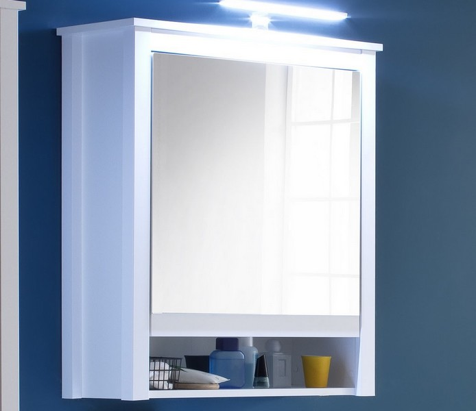 Asko Koupelnová skříňka se zrcadlem Ole, bílá, šířka 62 cm