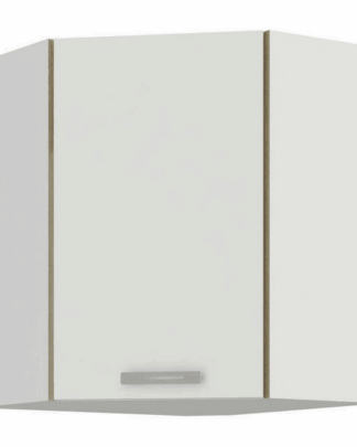 Asko Horní rohová kuchyňská skříňka Latte 60/60NAR, bílý lesk, šířka 60 cm