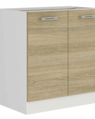 Asko Dolní kuchyňská skříňka Latte 80D2F, dub latte/bílá, šířka 80 cm