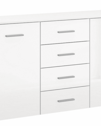 Asko Komoda Celle, bílý lesk, 140 cm