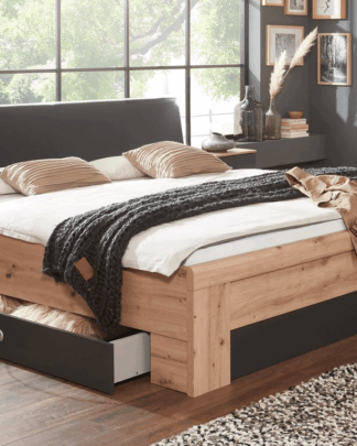 Asko Postel Coventry 180x200 cm, dub artisan/antracitová ocel