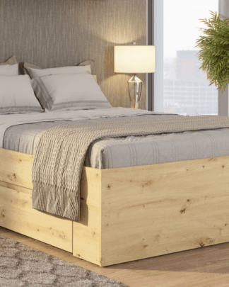 Asko Postel se zásuvkami Carlos 140x200, dub artisan