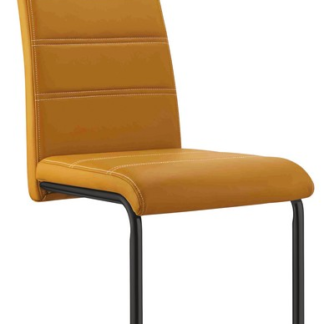 Asko Jídelní židle Queens, žlutá ekokůže