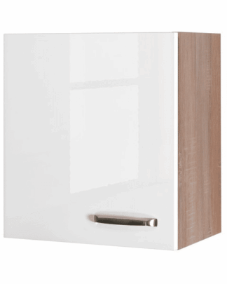 Asko Horní kuchyňská skříňka Valero H50, dub sonoma/bílý lesk, šířka 50 cm