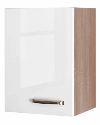 Asko Horní kuchyňská skříňka Valero H40, dub sonoma/bílý lesk, šířka 40 cm