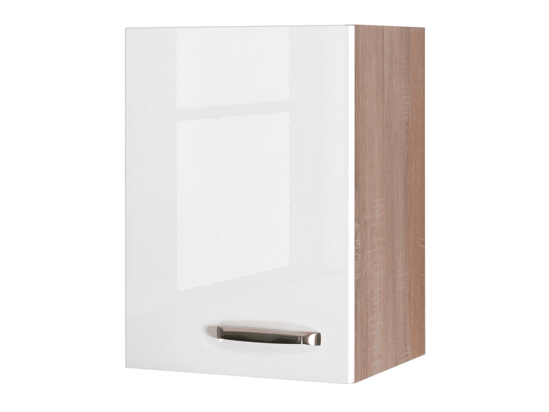 Asko Horní kuchyňská skříňka Valero H40, dub sonoma/bílý lesk, šířka 40 cm