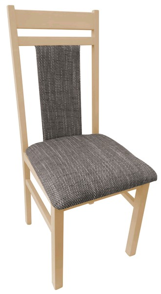 Asko Jídelní židle Michaela, buk/hnědo-béžová tkanina